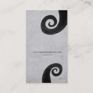 Svarta spiral, handgjort affärskort visitkort