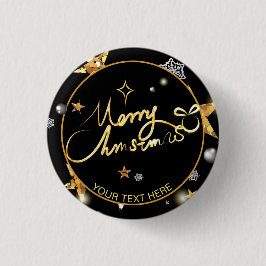 Svarta stenar i Guld med låg nyckel-lyxhalt, metal Knapp