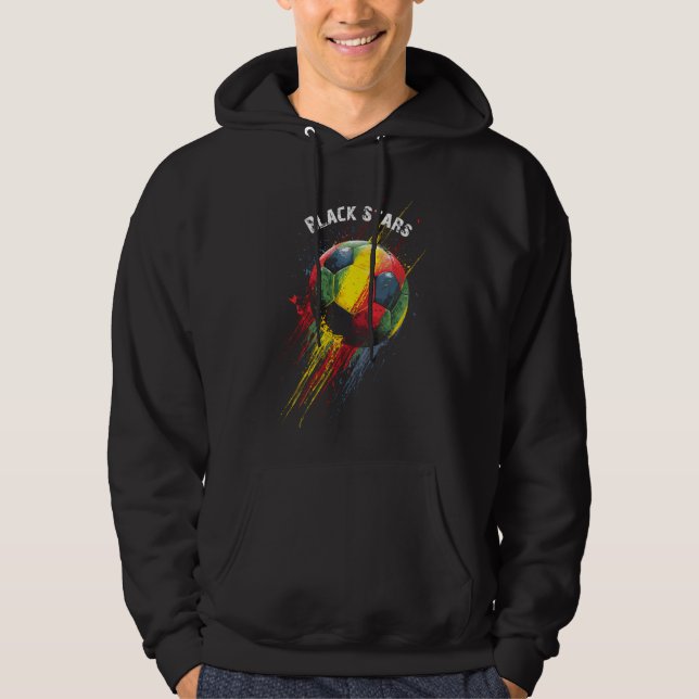 svarta stjärnor hoodie (Framsida)