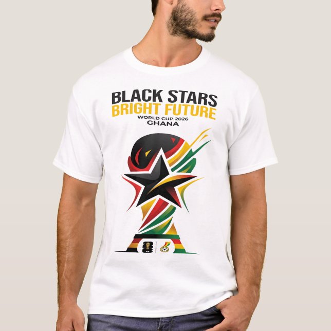 Svarta Stjärnor Ljus Framtid T Shirt (Framsida)