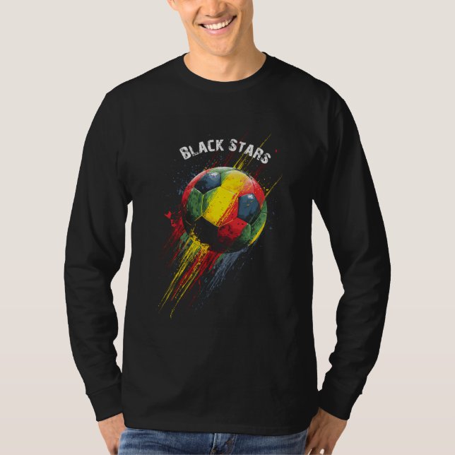 svarta stjärnor t shirt (Framsida)