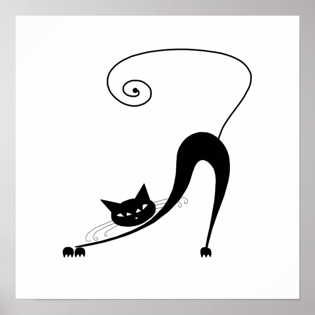Svarta Stollig Kattunge 2 Poster (Framsidan)