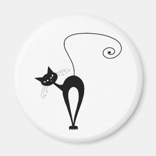 Svarta Stollig Kattunge 3 Magnet