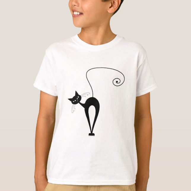 Svarta Stollig Kattunge 3 T Shirt (Framsida)