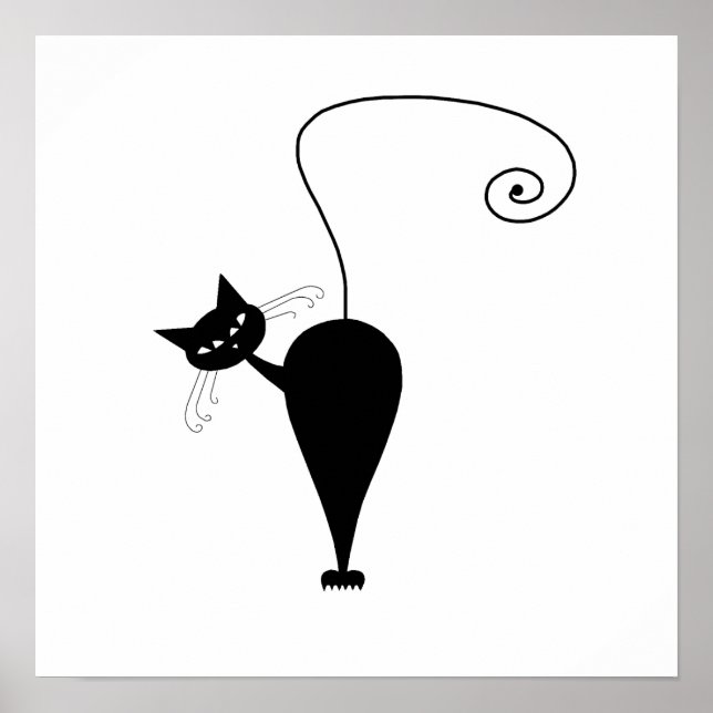 Svarta Stollig Kattunge 5 Poster (Framsidan)