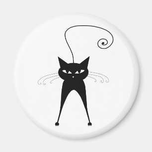 Svarta Stollig Kattunge 6 Magnet