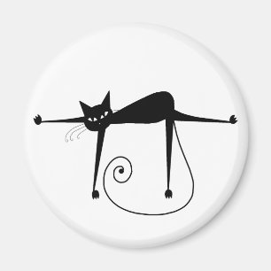 Svarta Stollig Kattunge 8 Magnet