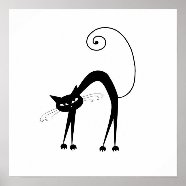 Svarta Stollig Kattunge 9 Poster (Framsidan)