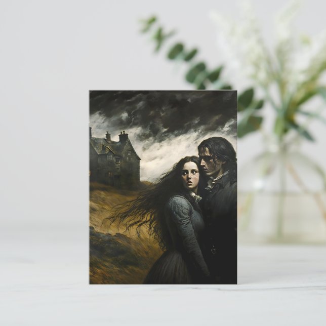 Svarta stormar, Emily Brontë gotisk litteratur Vykort (Stående Fram)