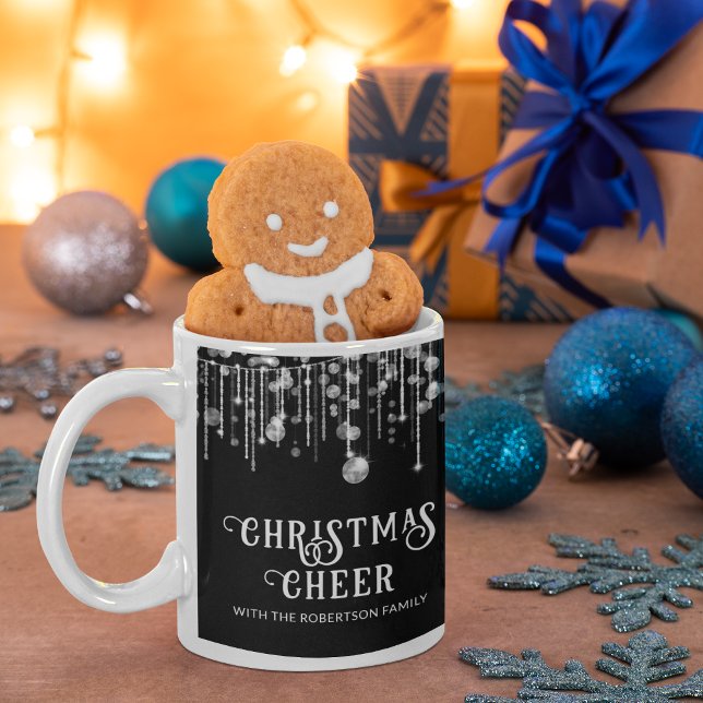 Svarta strängljus julfest kaffemugg (Skapare uppladdad)
