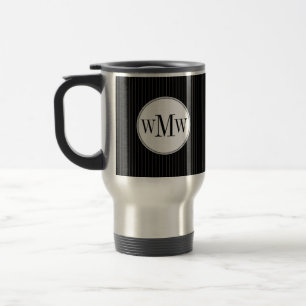 Svarta Streck Monogram Mugg