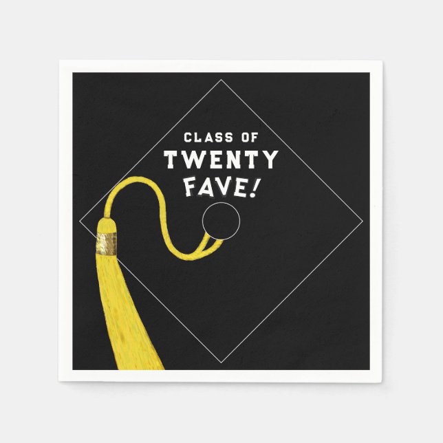 Svarta Studenten 2025 Party Pappersservett (Framsidan)