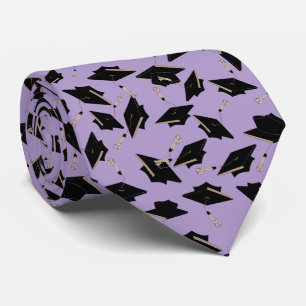 Svarta Studentmössor i Luft Lavender Slips