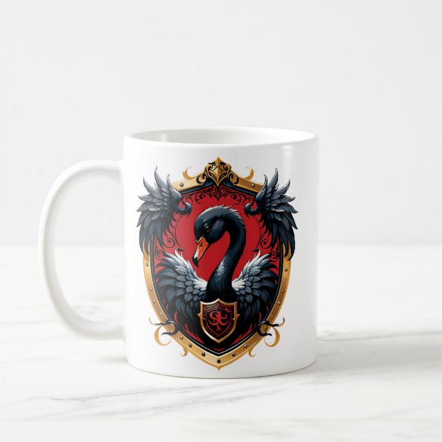 Svarta Svan är en symbol för elegans och makt. Kaffemugg (Vänster)
