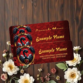 Svarta Svan är en symbol för elegans och makt. Returadress Etikett