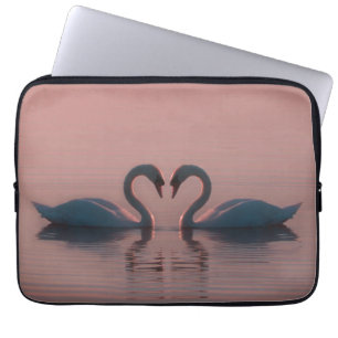 Svarta Svanar måste vara Kärlek Rosa Himlar Laptop Fodral