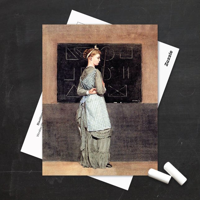 Svarta tavlan Skolhus Winslow Homer Vykort (Skapare uppladdad)