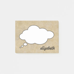 Svarta tavlan Talk Bubble Personligt Namn Post-it Block