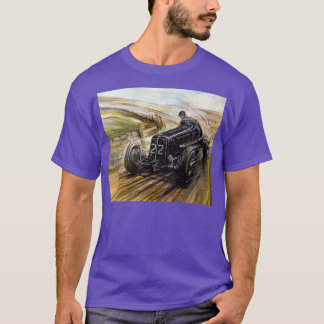 Svarta Tävling-bilen vid vintage bil Tävla Fordon  T Shirt