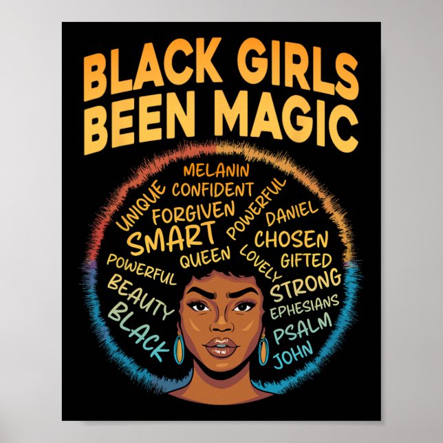 Svarta tjejer har varit magiska Svart historia Mel Poster (Framsidan)