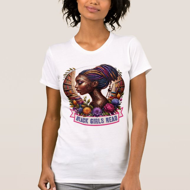 Svarta tjejer läser | Kvinnors Bella+Canva T-Shirt (Framsida)
