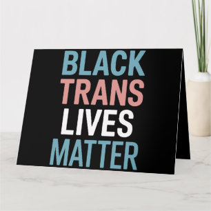 Svarta trans HBTQ-stöd Liv Räknas Transpersoner Kort