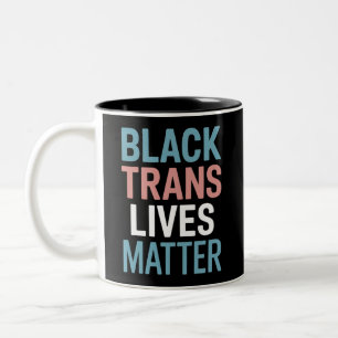 Svarta transpersoner som stöttar HBTQ-personer lev Två-Tonad Mugg