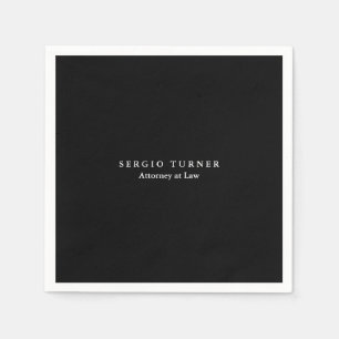 Svarta trendiget Minimalistisk Professionell Pappersservett