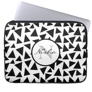 Svarta trianglar anpassade laptop fodral