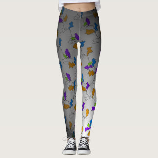 Svarta tryckta Leggings