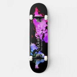 Svarta Unika Världskartor Resa Glob Resebyrå Mini Skateboard Bräda 18,5 Cm