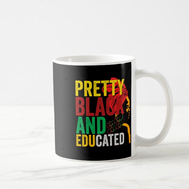 Svarta utbildade kvinnor vackra svarta afroamerika kaffemugg (Höger)