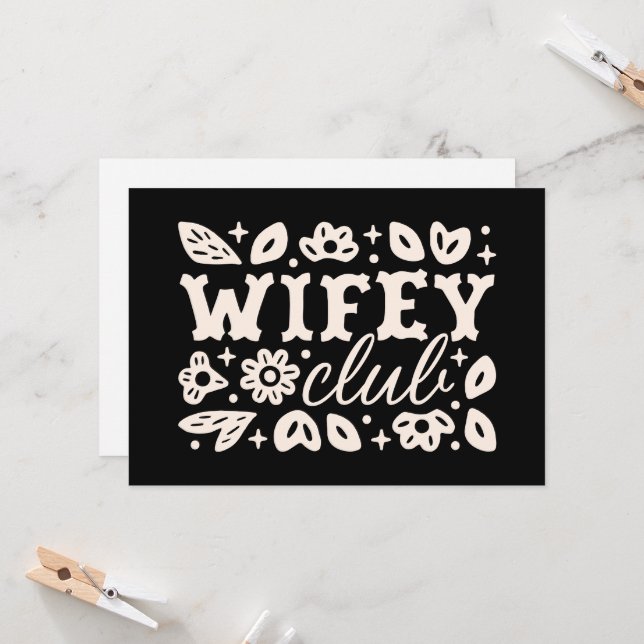 Svarta västernromantiska klubben för fruar inbjudningar (Fram/Back In Situ)