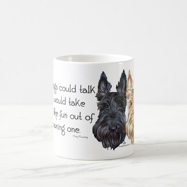 Svarta & vete skotska terrier kaffemugg (Center)