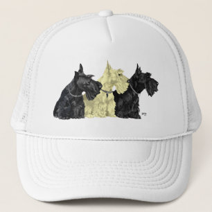 Svarta & Vete Skotska Terriers Truckerkeps
