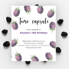 Svarta vinbär Tidskapsel 1-årsdag Poster