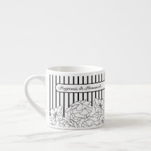 Svarta & Vita Blommor med Ränder