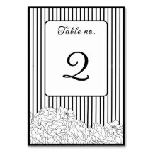 Svarta & Vita Blommor på Ränder