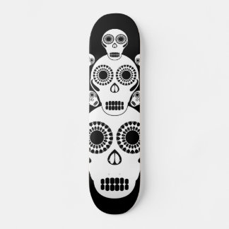 Svarta vita Döskallar Skateboard Bräda 19,5 Cm