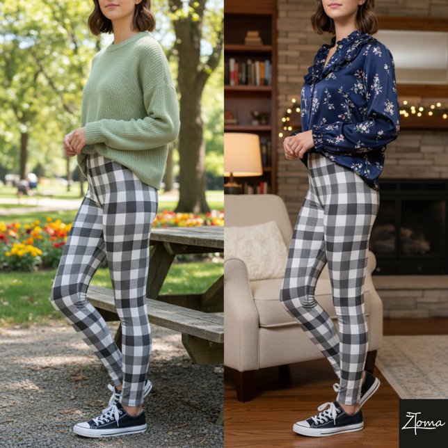 Svarta & Vita Harmoni Leggings (Skapare uppladdad)