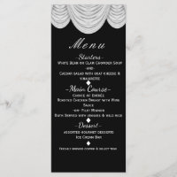 Svarta & Vita HOLLYWOOD Gardiner Elegant Meny