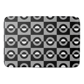 Svarta, vita och Grått Geometric Mönster Badrumsmatta