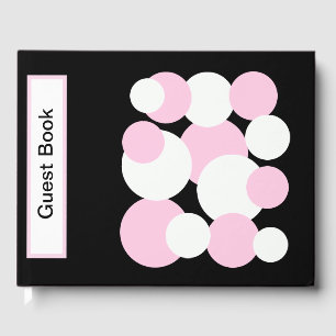 Svarta, vita och Rosa Polka dots Gästböcker