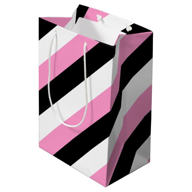 Svarta, vita och Rosa Rand (Baksidan Vinklad)