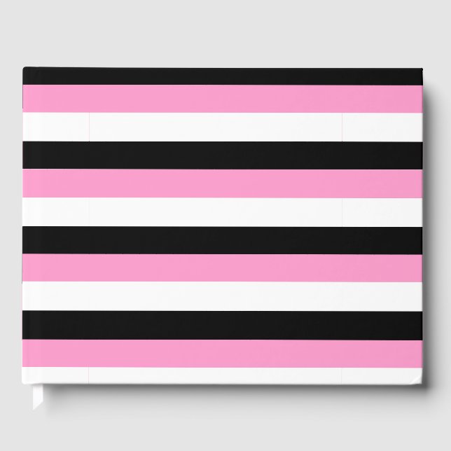 Svarta, vita och Rosa Rand Gästböcker (Framsida)