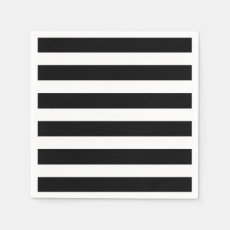 Svarta & Vita Ränder Randig Fest Pappersservett