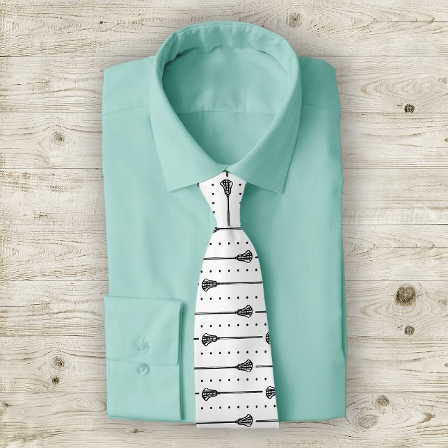 Svarta vitlacrosse-fästingar och prickade Linjer M Slips (Skapare uppladdad)