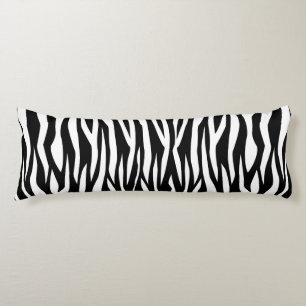 Svarta Zebra tryck Kroppskudde