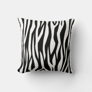 Svarta Zebra tryck Kudde