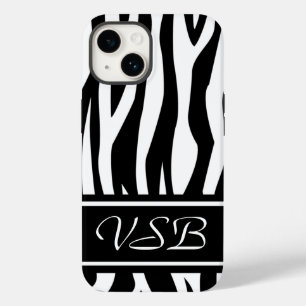 Svarta Zebra tryck med monogram